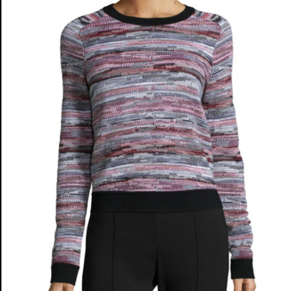 Rag & Bone JEAN Lola Striped Pullover Sweater Merino Wool